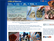 Tablet Screenshot of livingartmarinecenter.com